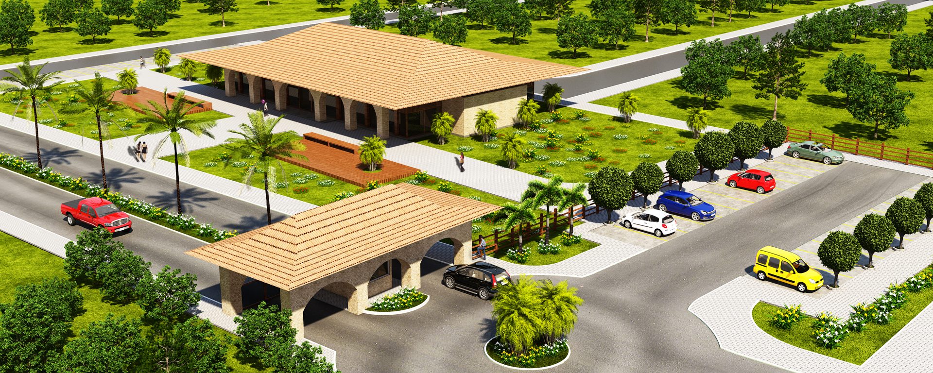 Portaria com controle de acesso — já construída